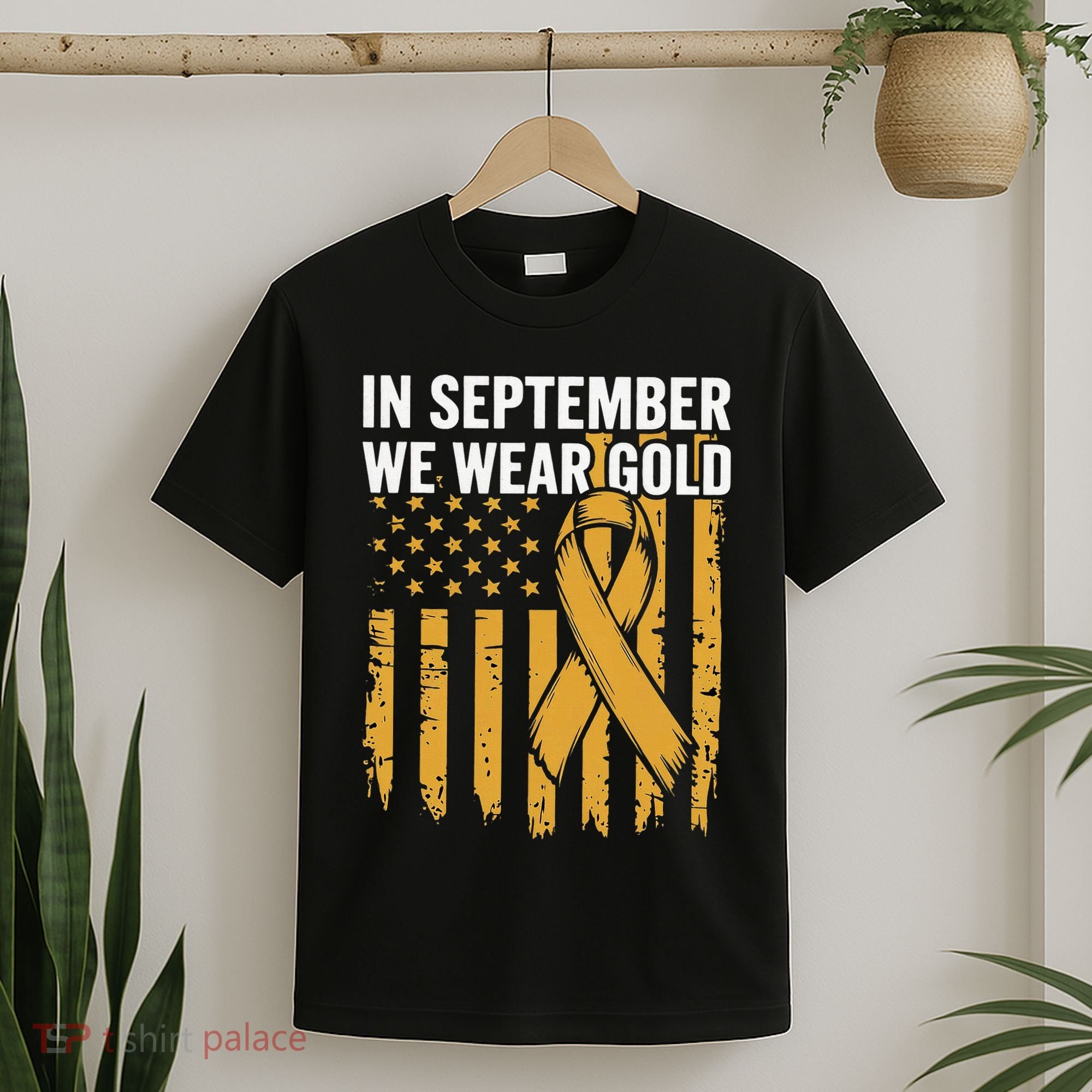 In September We Wear Gold Childhood Cancer Awareness T-Shirt