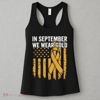 In September We Wear Gold Childhood Cancer Awareness Women's Tank Top thumb 3