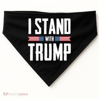 I Stand With Trump 2024 USA-Made Doggie Bandana
