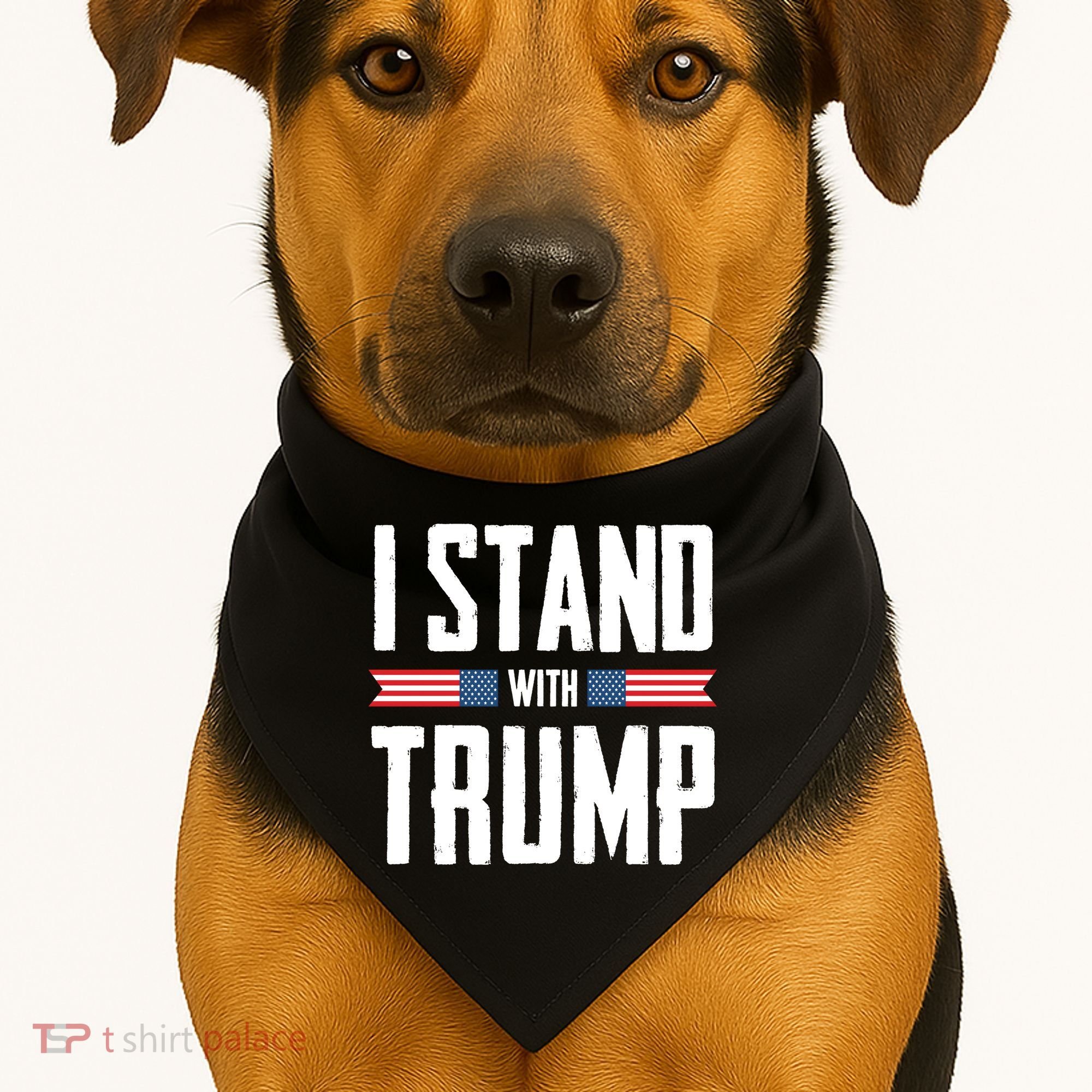 I Stand With Trump 2024 USA-Made Doggie Bandana