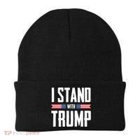 I Stand With Trump 2024 Beanie thumb 0