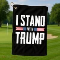 I Stand With Trump 2024 Golf Towel thumb 1