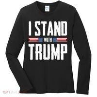 I Stand With Trump 2024 Women's Long Sleeve Shirt thumb 0
