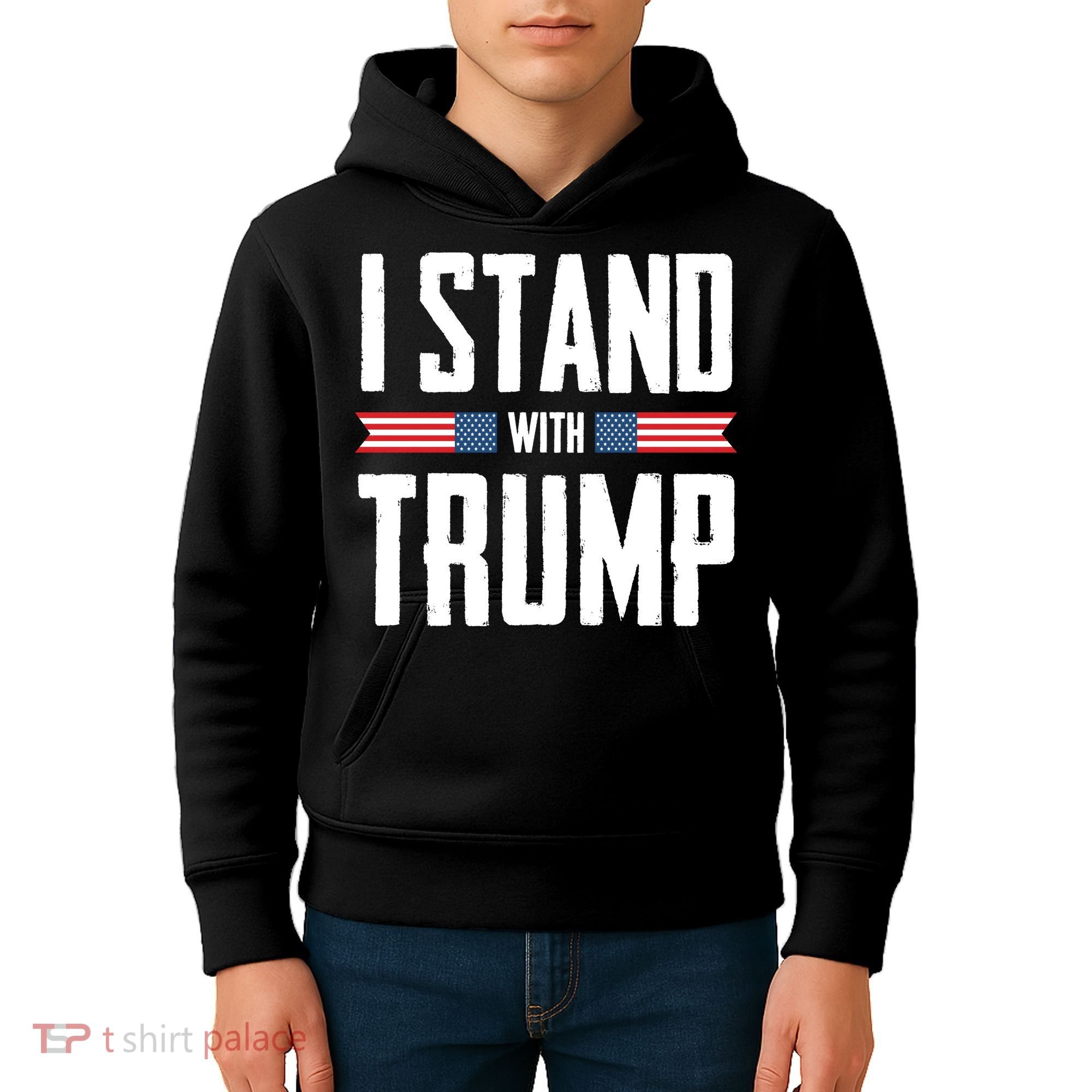 I Stand With Trump 2024 Kids Hoodie