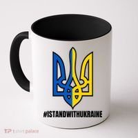 I Stand With Ukraine Flag Support Free Ukrainians Coffee Mug thumb 0