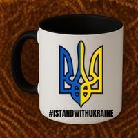 I Stand With Ukraine Flag Support Free Ukrainians Coffee Mug thumb 2