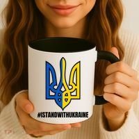 I Stand With Ukraine Flag Support Free Ukrainians Coffee Mug thumb 3