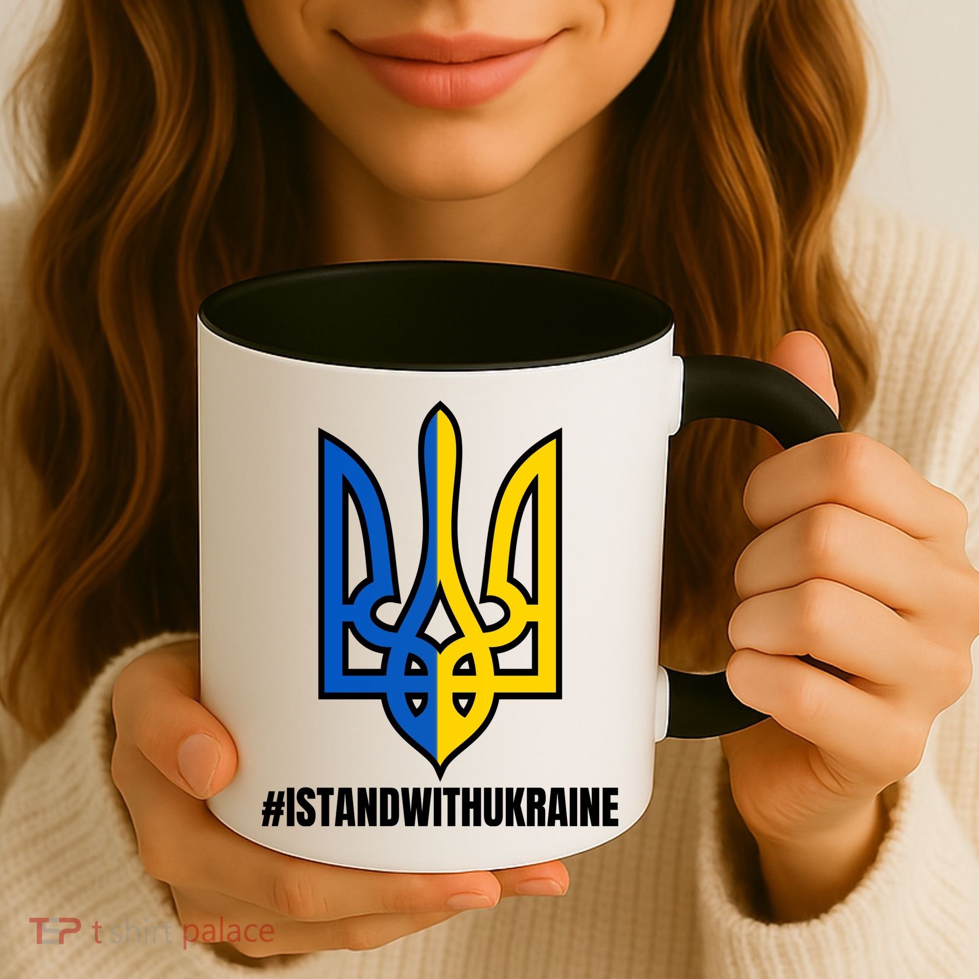 I Stand With Ukraine Flag Support Free Ukrainians Coffee Mug