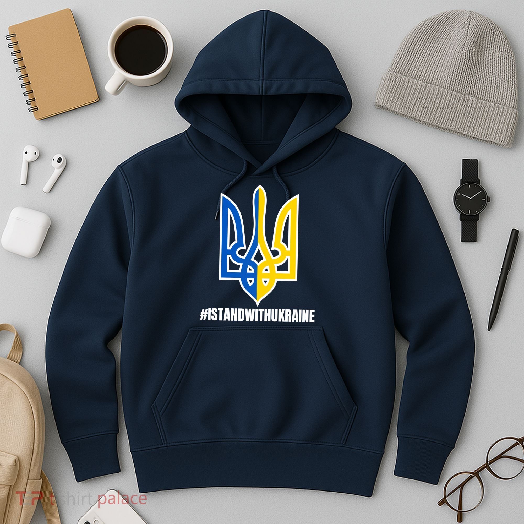 I Stand With Ukraine Flag Support Free Ukrainians Hoodie