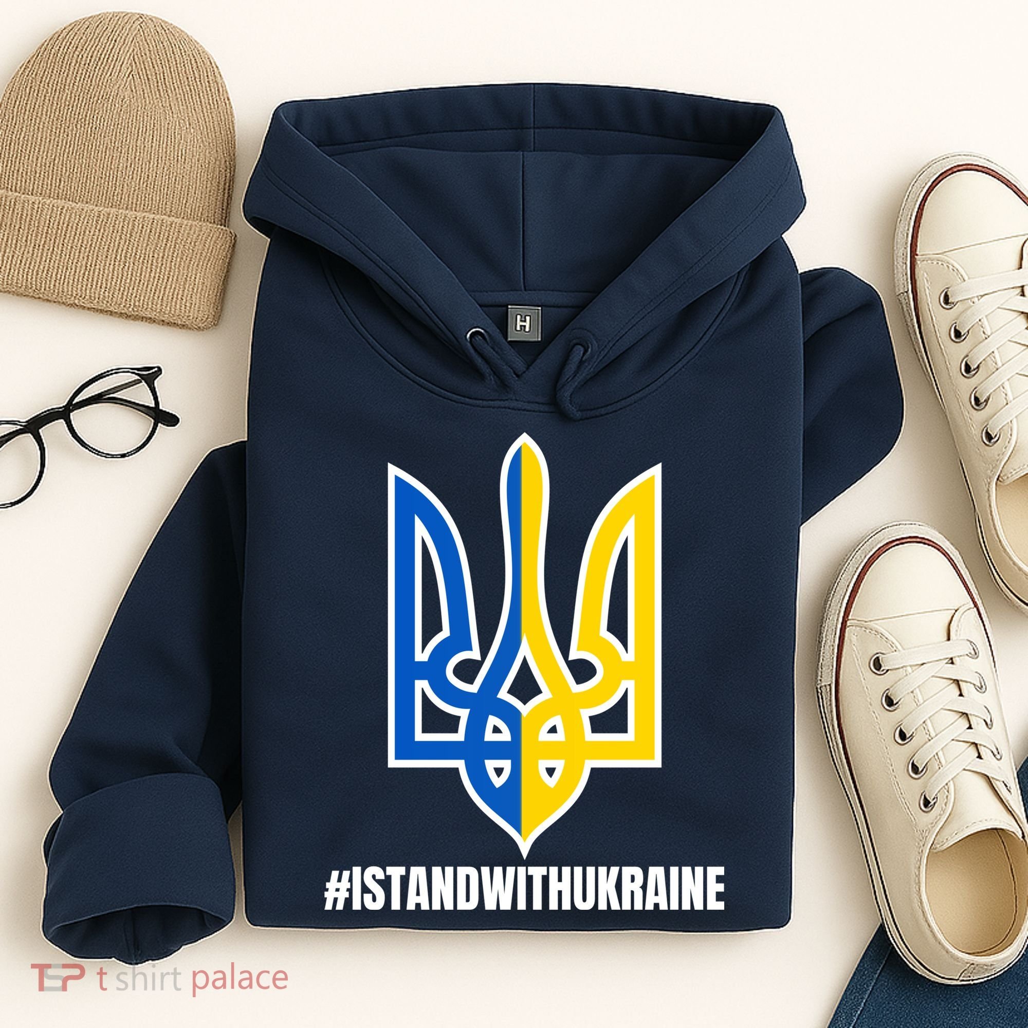 I Stand With Ukraine Flag Support Free Ukrainians Hoodie
