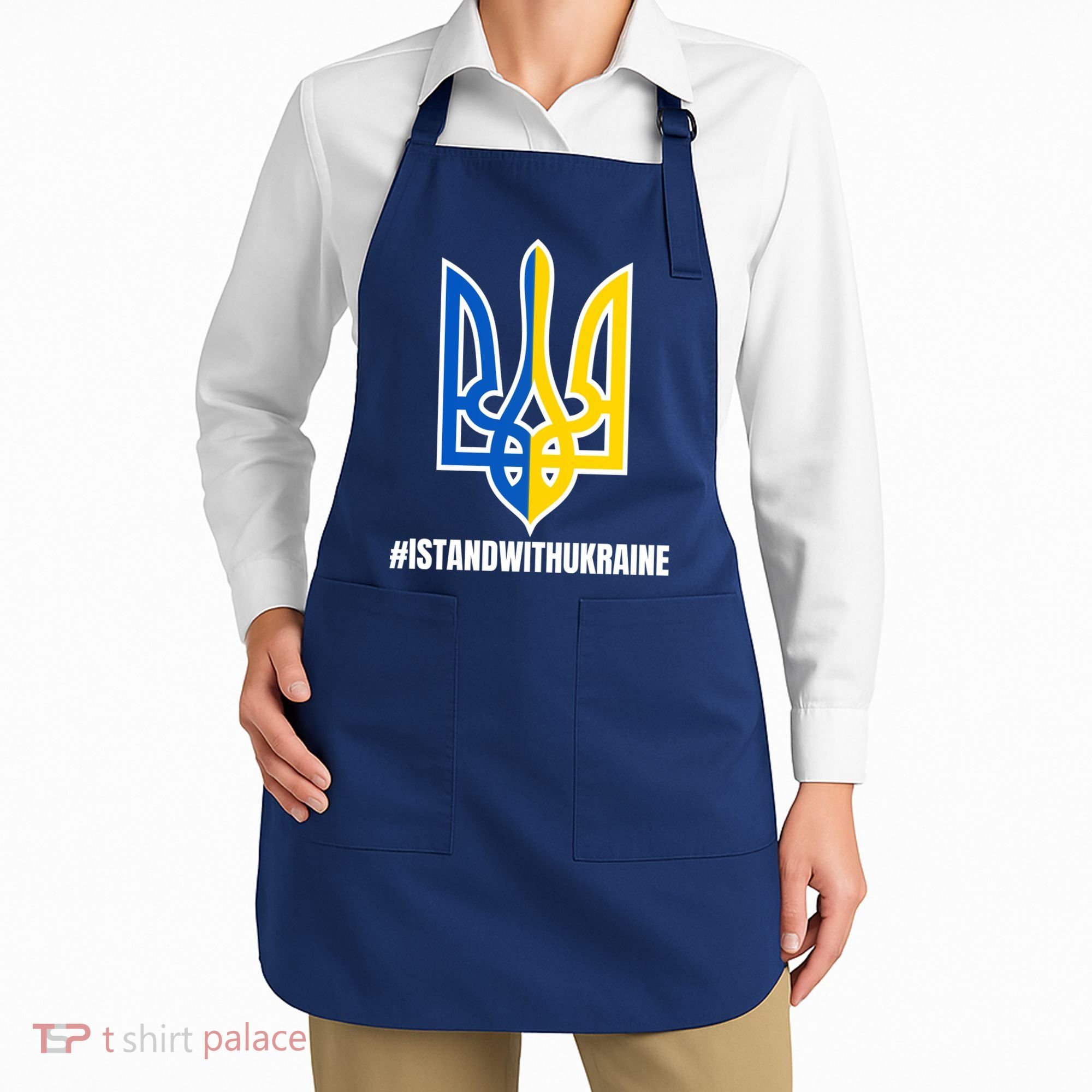 I Stand With Ukraine Flag Support Free Ukrainians Apron