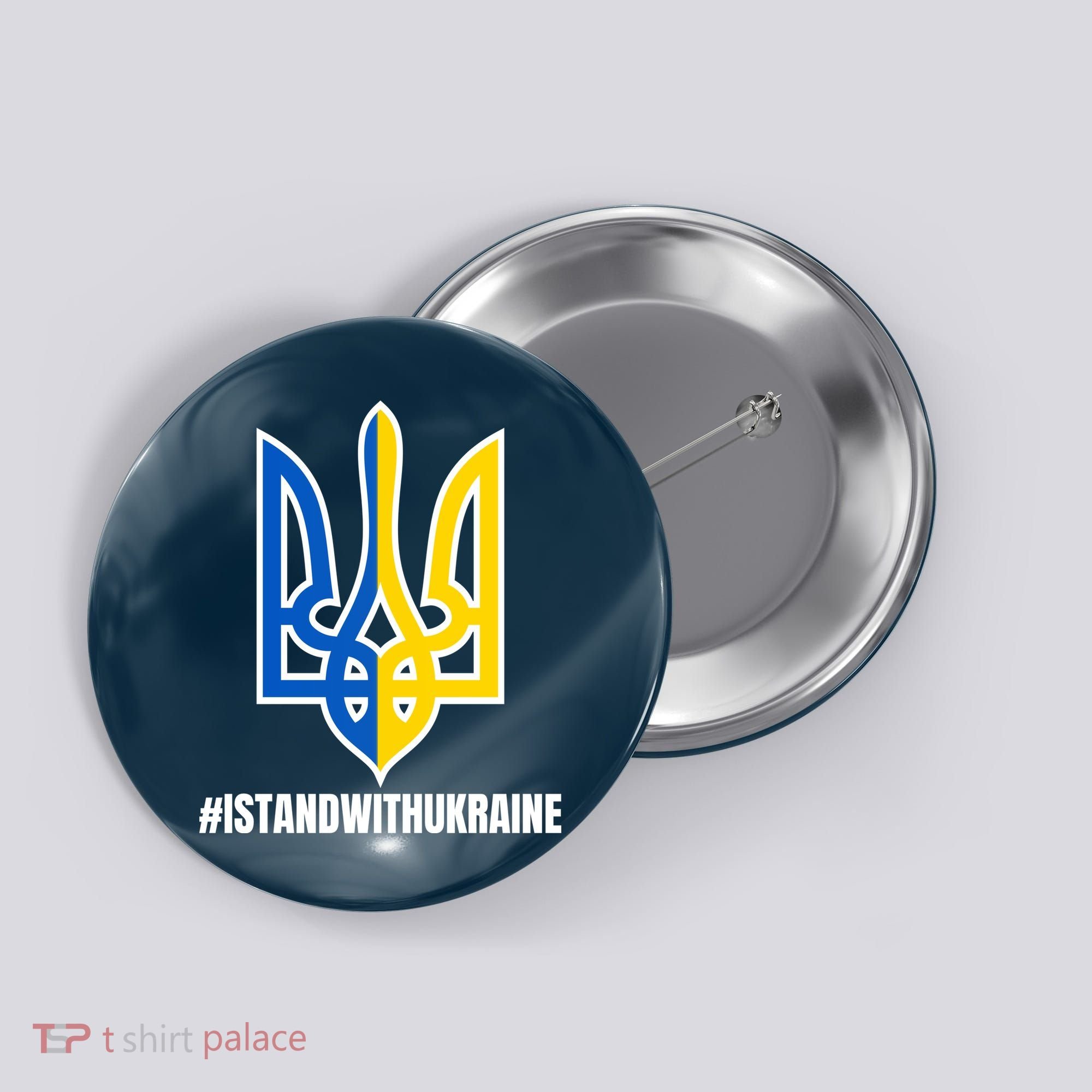 I Stand With Ukraine Flag Support Free Ukrainians Button