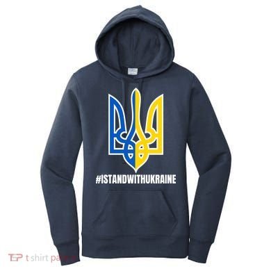 I Stand With Ukraine Flag Support Free Ukrainians Women's Hoodie