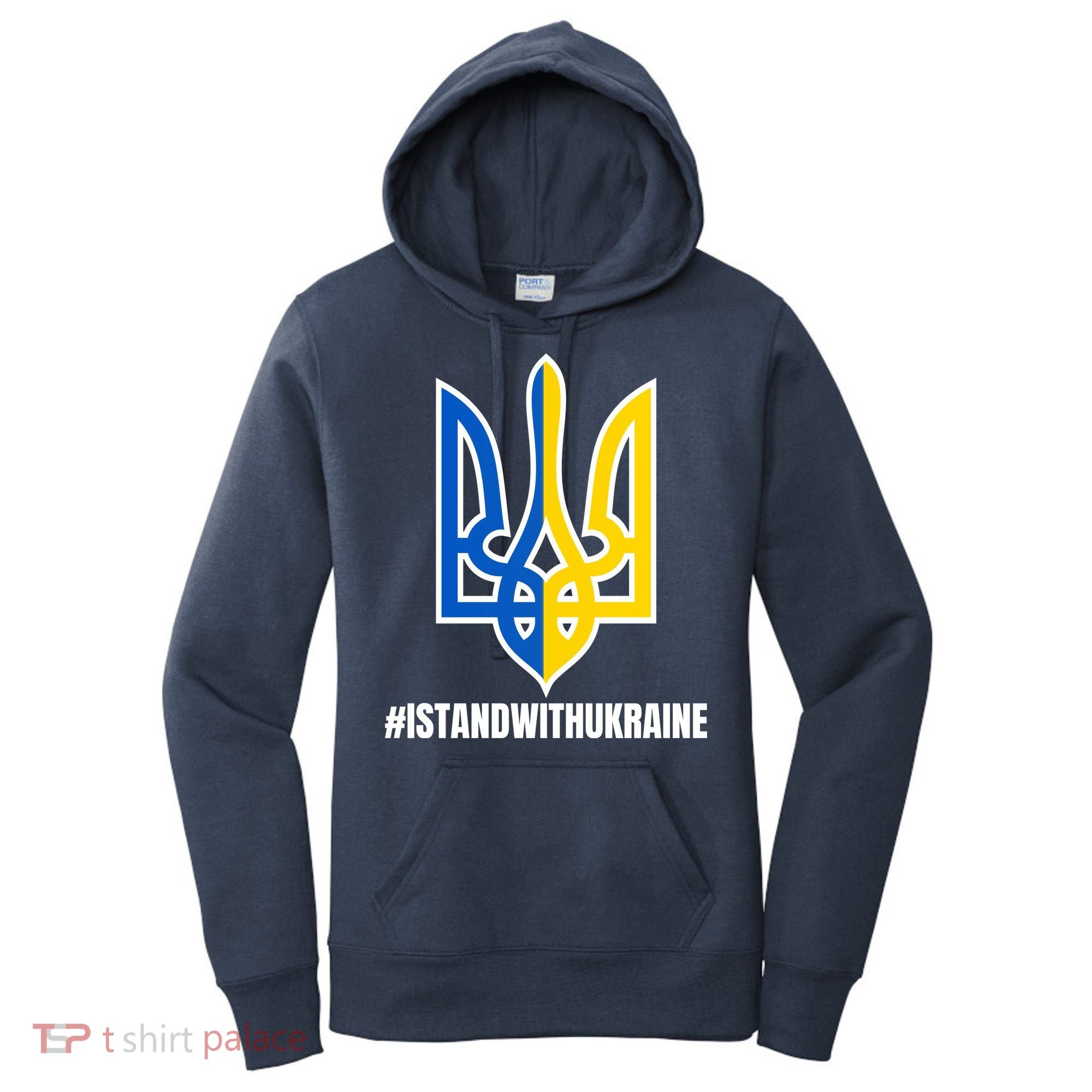 I Stand With Ukraine Flag Support Free Ukrainians Women's Hoodie