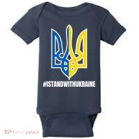 I Stand With Ukraine Flag Support Free Ukrainians Baby Bodysuit thumb 0