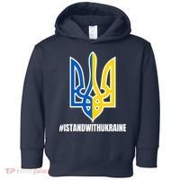 I Stand With Ukraine Flag Support Free Ukrainians Toddler Hoodie thumb 0