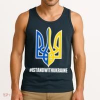 I Stand With Ukraine Flag Support Free Ukrainians Tank Top thumb 3