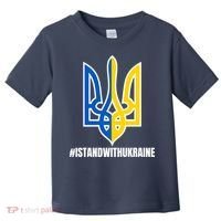 I Stand With Ukraine Flag Support Free Ukrainians Toddler T-Shirt thumb 0