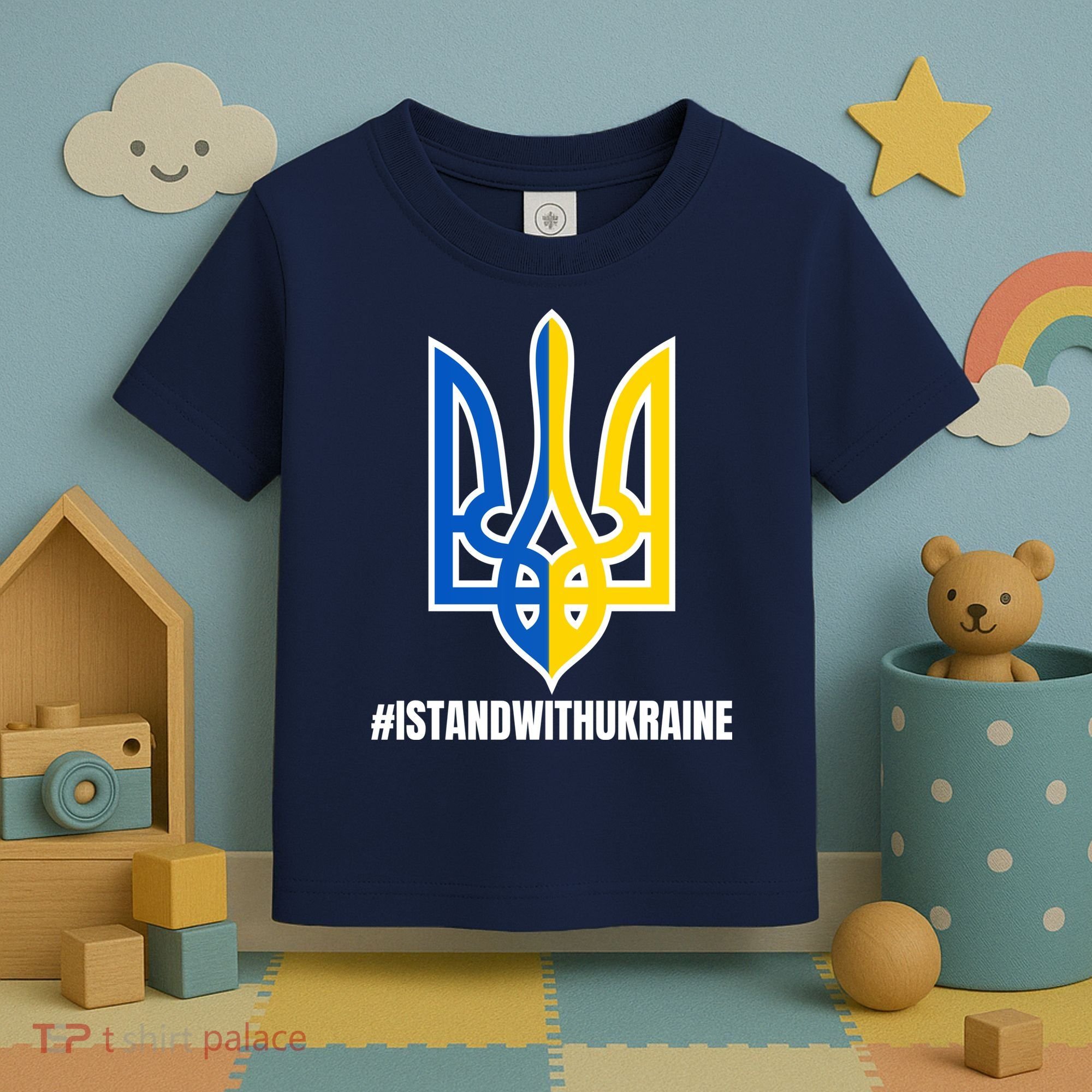 I Stand With Ukraine Flag Support Free Ukrainians Toddler T-Shirt