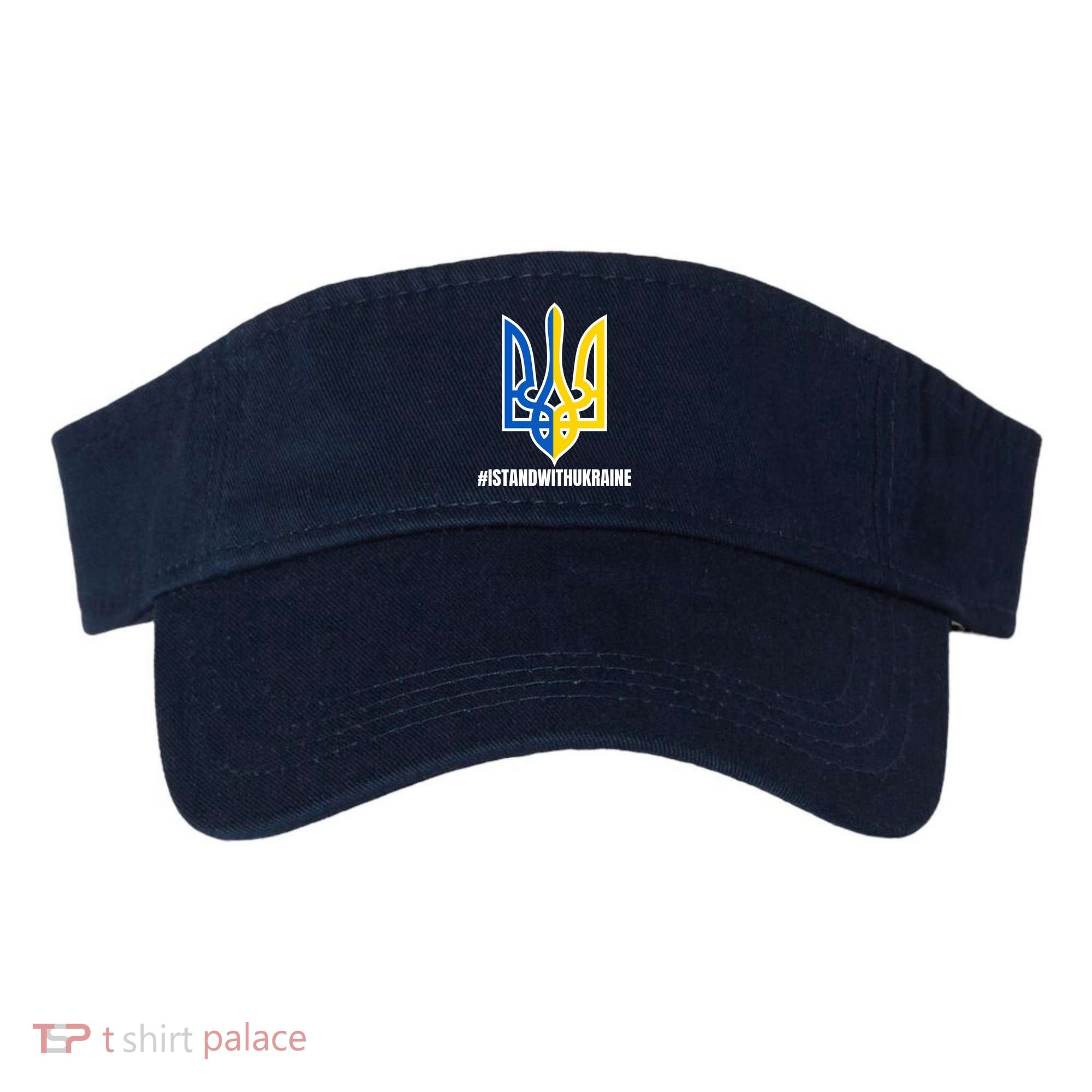 I Stand With Ukraine Flag Support Free Ukrainians Visor