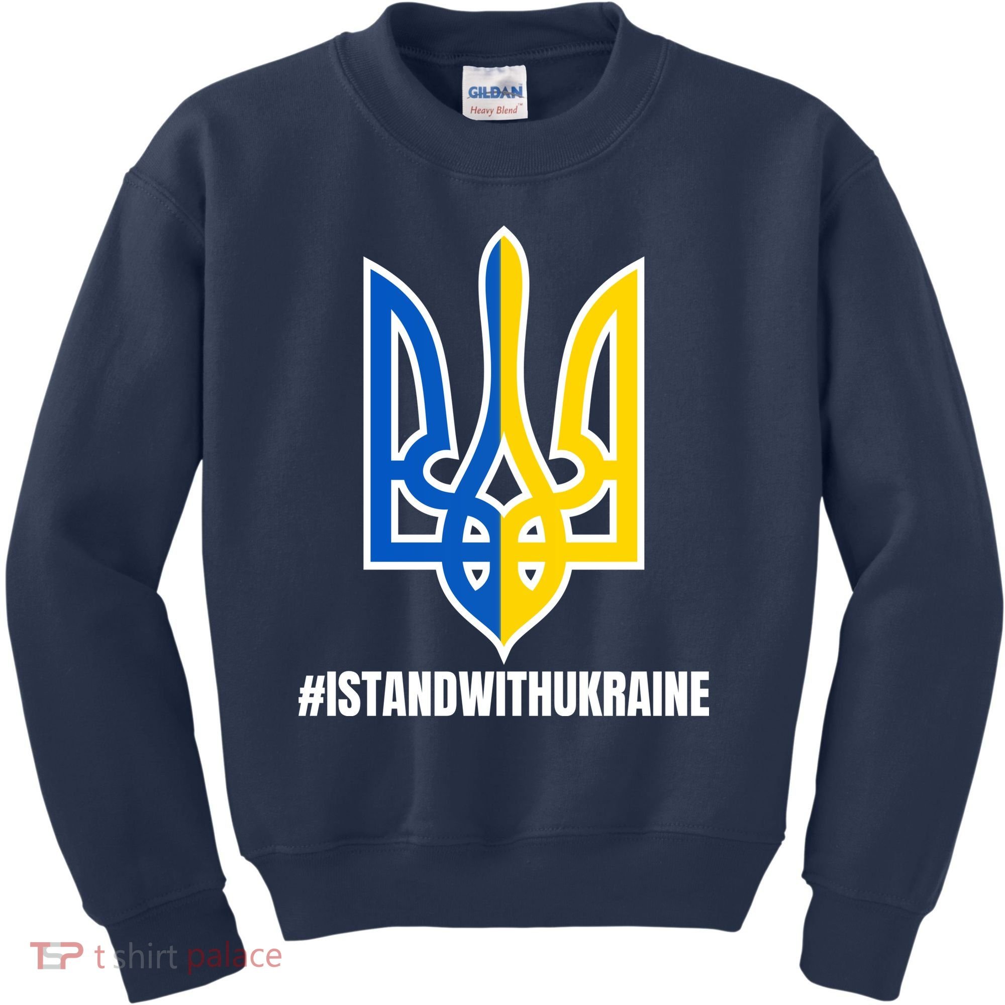 I Stand With Ukraine Flag Support Free Ukrainians Kids Sweatshirt