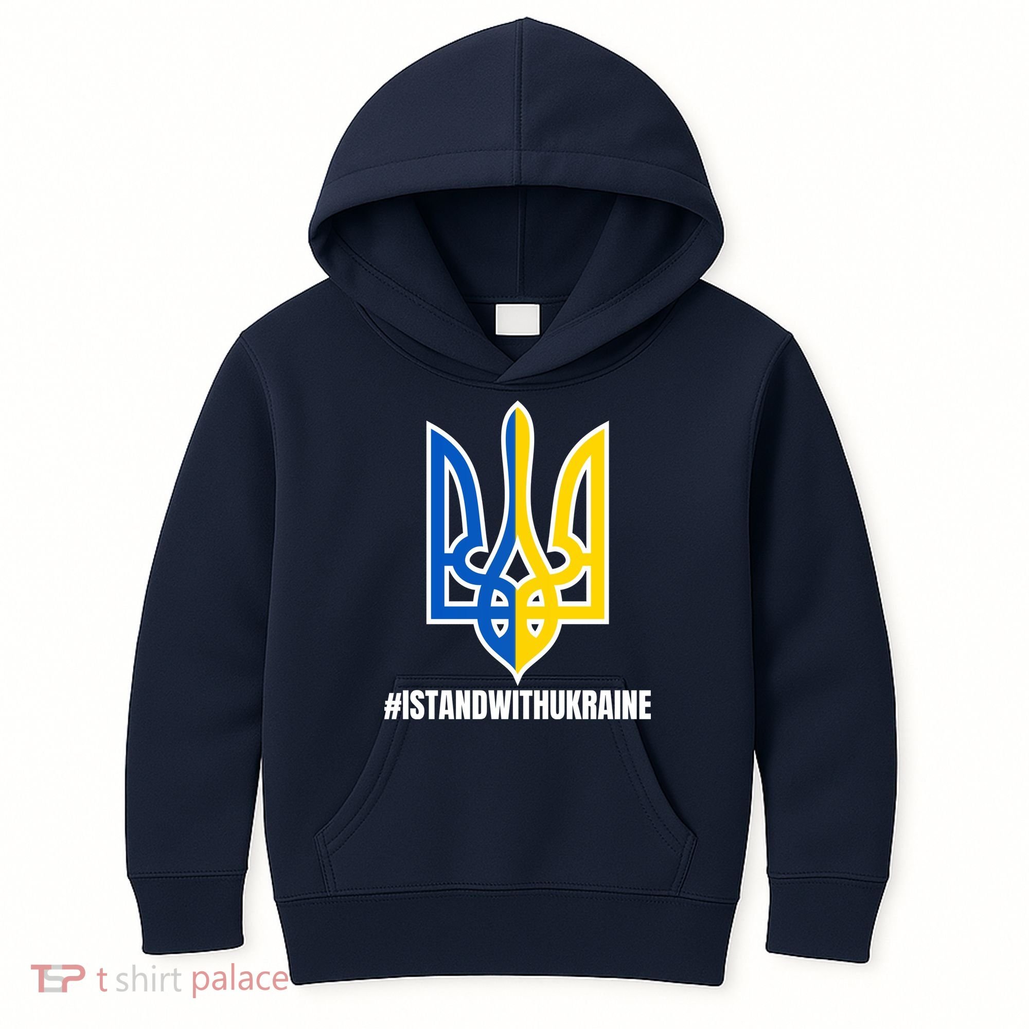 I Stand With Ukraine Flag Support Free Ukrainians Kids Hoodie