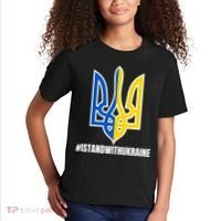 I Stand With Ukraine Flag Support Free Ukrainians Kids T-Shirt thumb 2