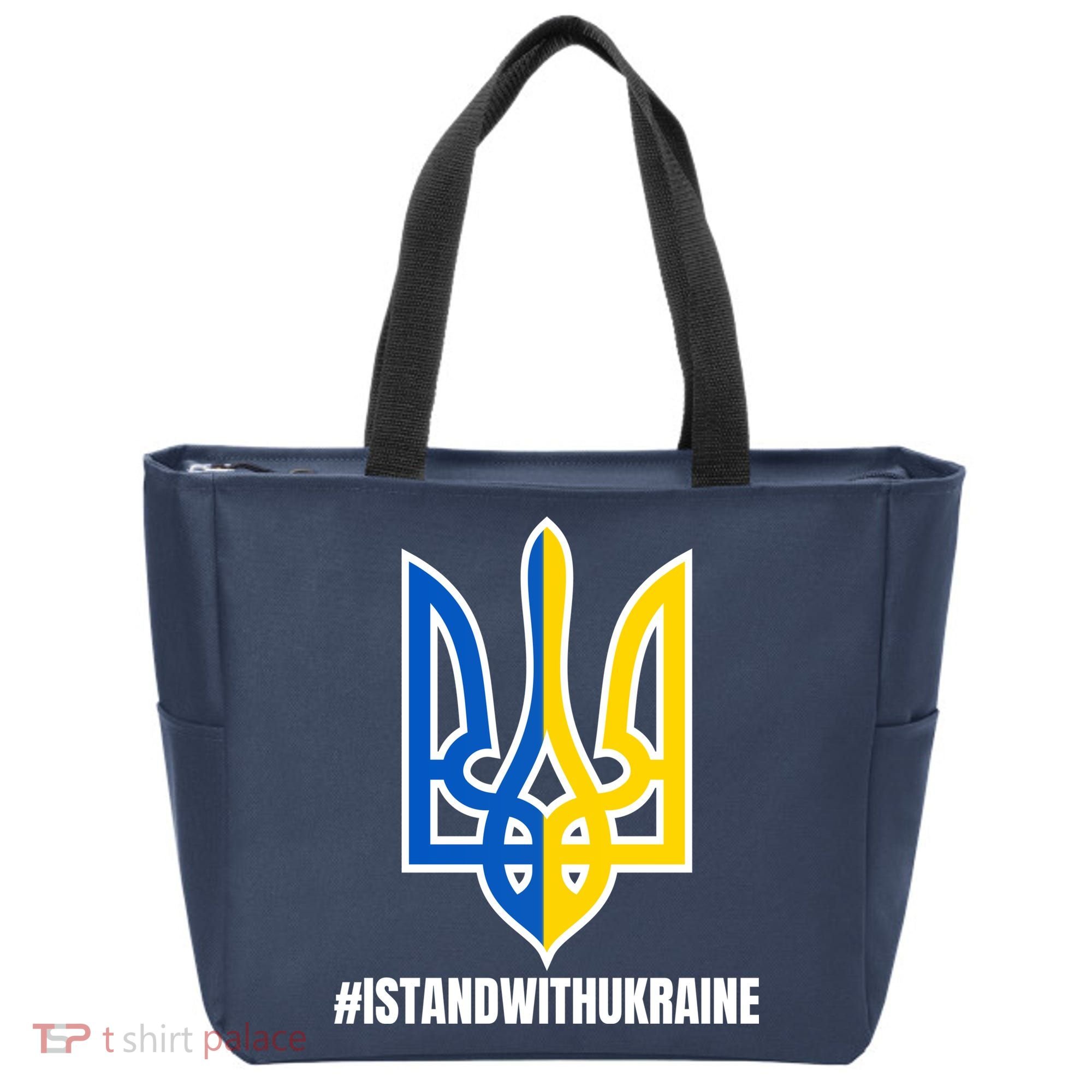 I Stand With Ukraine Flag Support Free Ukrainians Tote Bag