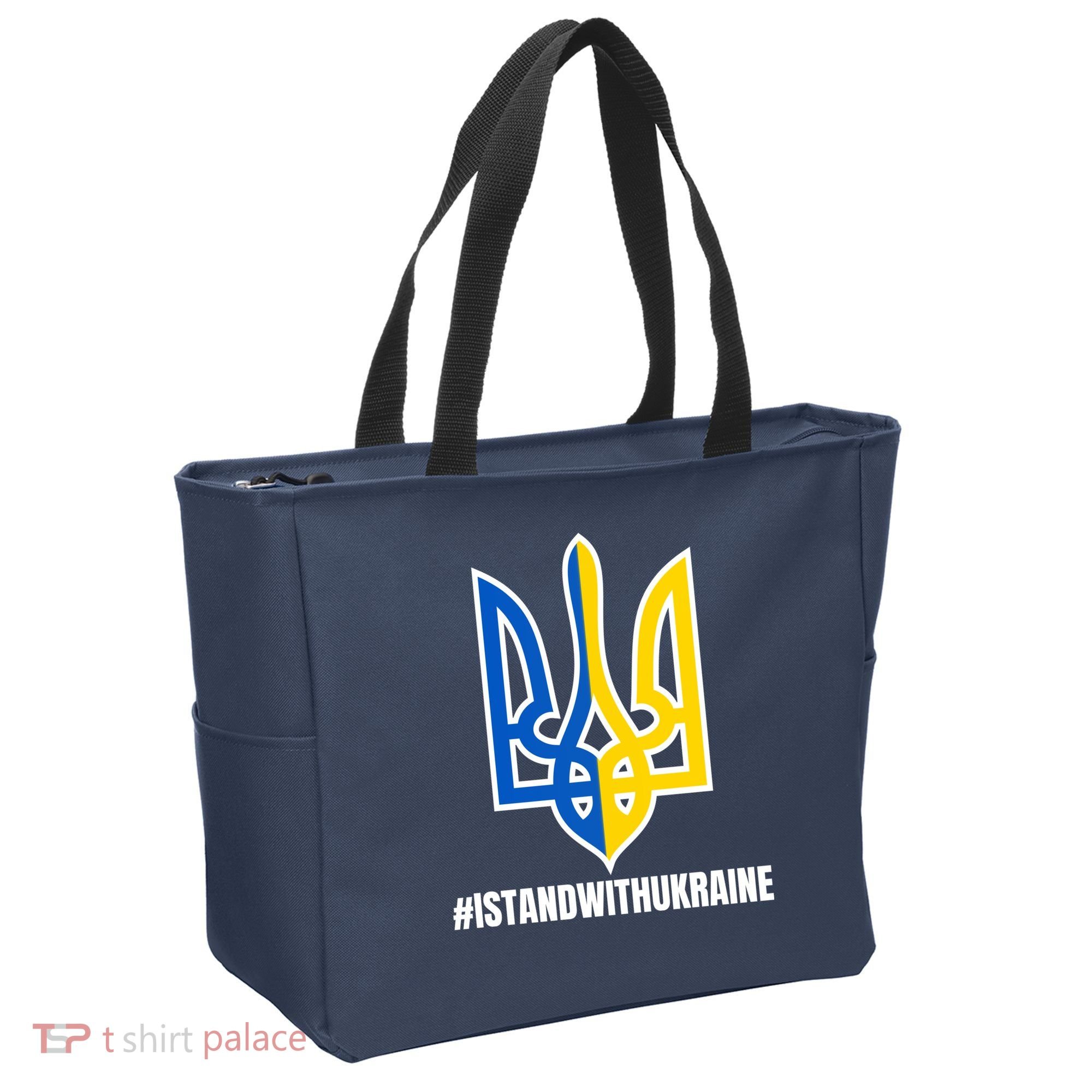 I Stand With Ukraine Flag Support Free Ukrainians Tote Bag