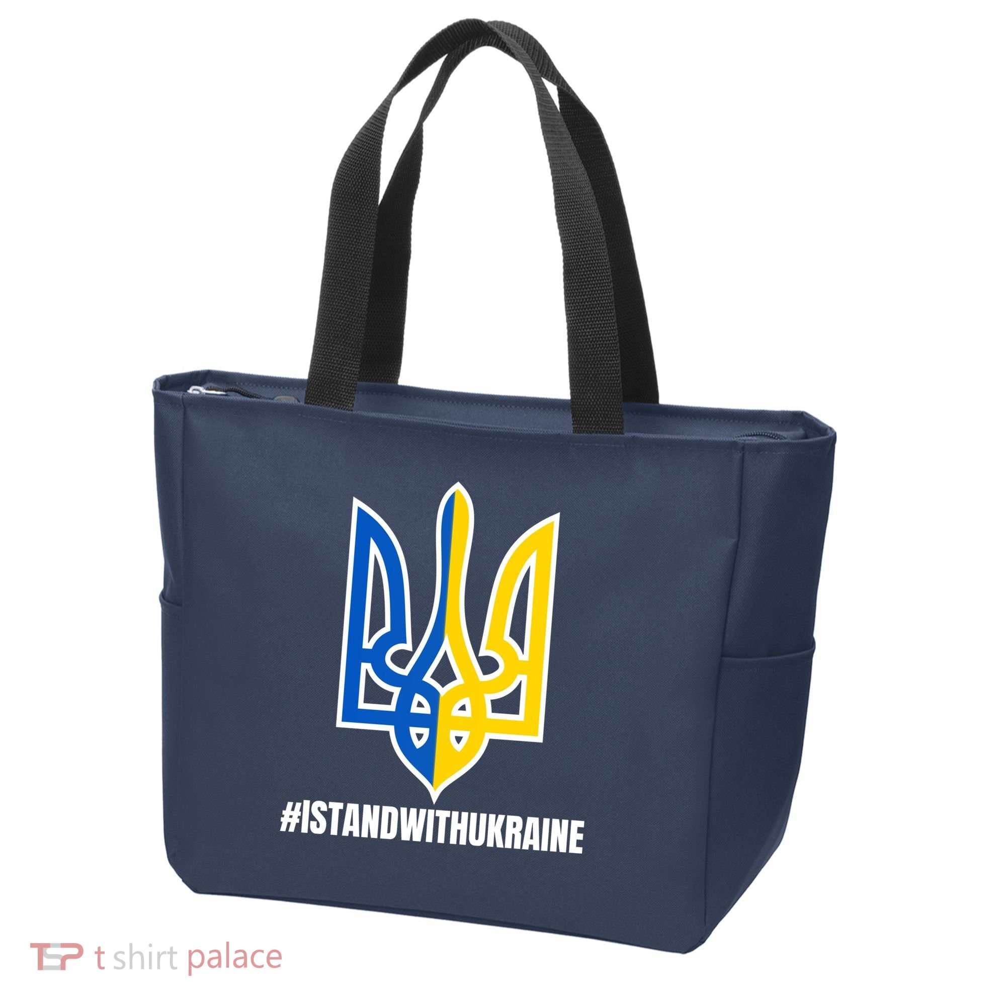 I Stand With Ukraine Flag Support Free Ukrainians Tote Bag