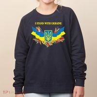 I Stand With Ukraine Floral Women's Sweatshirt thumb 0