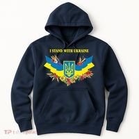 I Stand With Ukraine Floral Hoodie thumb 0