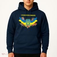 I Stand With Ukraine Floral Hoodie thumb 2
