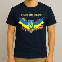 I Stand With Ukraine Floral T-Shirt thumb 3