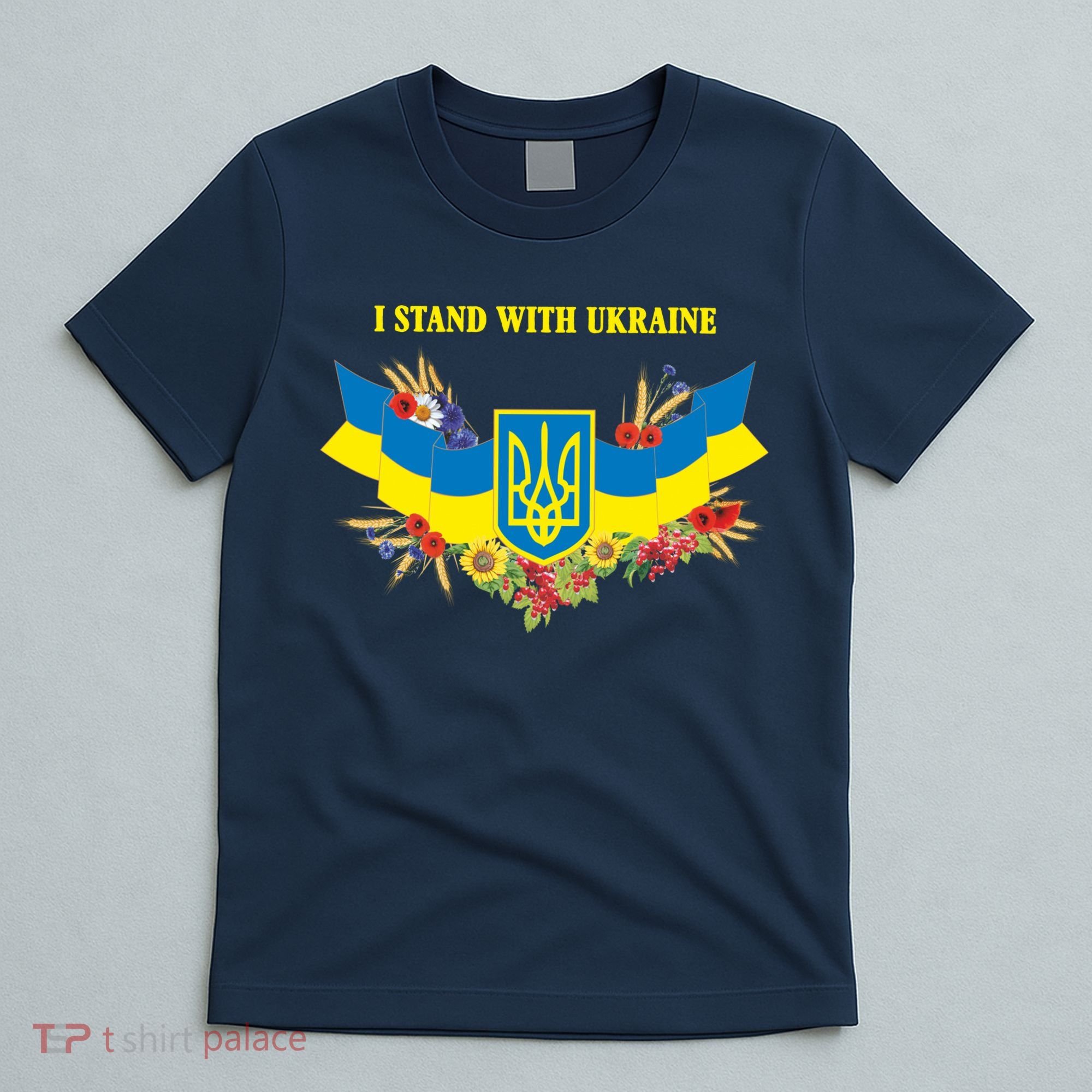 I Stand With Ukraine Floral T-Shirt