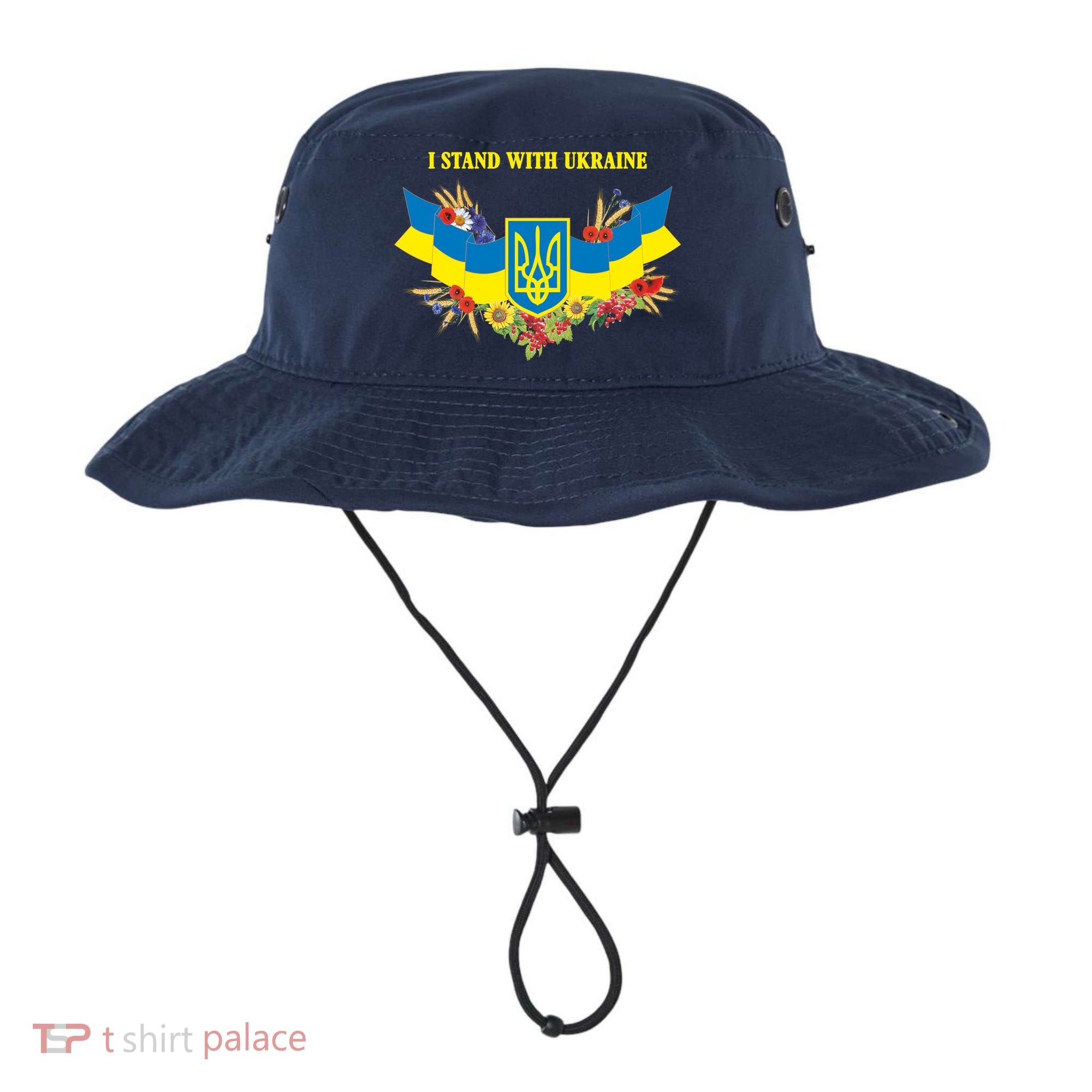 I Stand With Ukraine Floral Bucket Hat