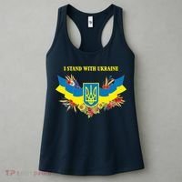I Stand With Ukraine Floral Women's Tank Top thumb 3