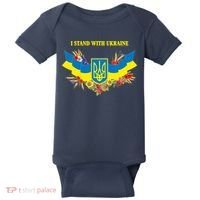 I Stand With Ukraine Floral Baby Bodysuit thumb 0