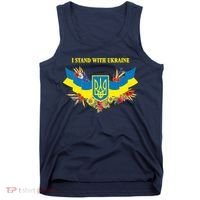 I Stand With Ukraine Floral Tank Top thumb 0