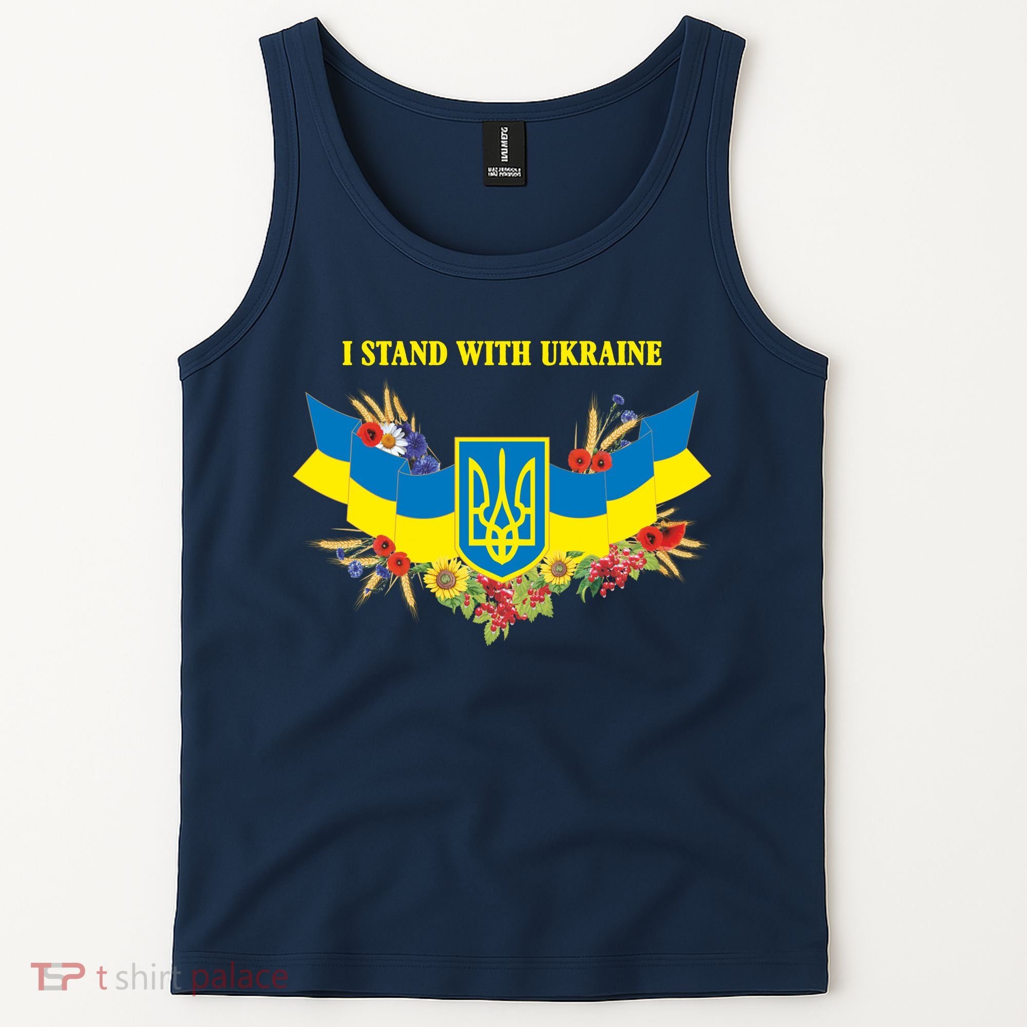 I Stand With Ukraine Floral Tank Top