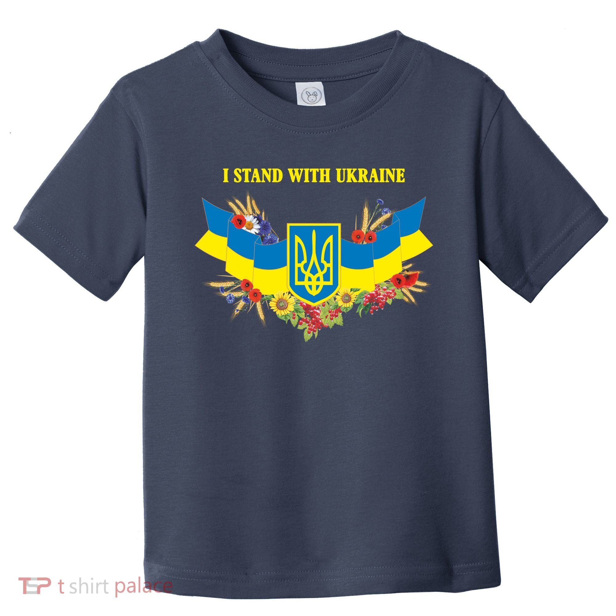 I Stand With Ukraine Floral Toddler T-Shirt