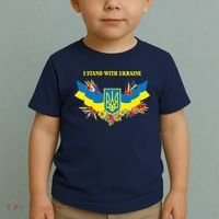 I Stand With Ukraine Floral Toddler T-Shirt thumb 2