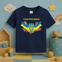 I Stand With Ukraine Floral Toddler T-Shirt thumb 3