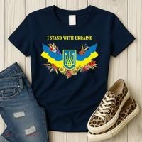 I Stand With Ukraine Floral Women's T-Shirt thumb 3