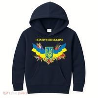I Stand With Ukraine Floral Kids Hoodie thumb 0