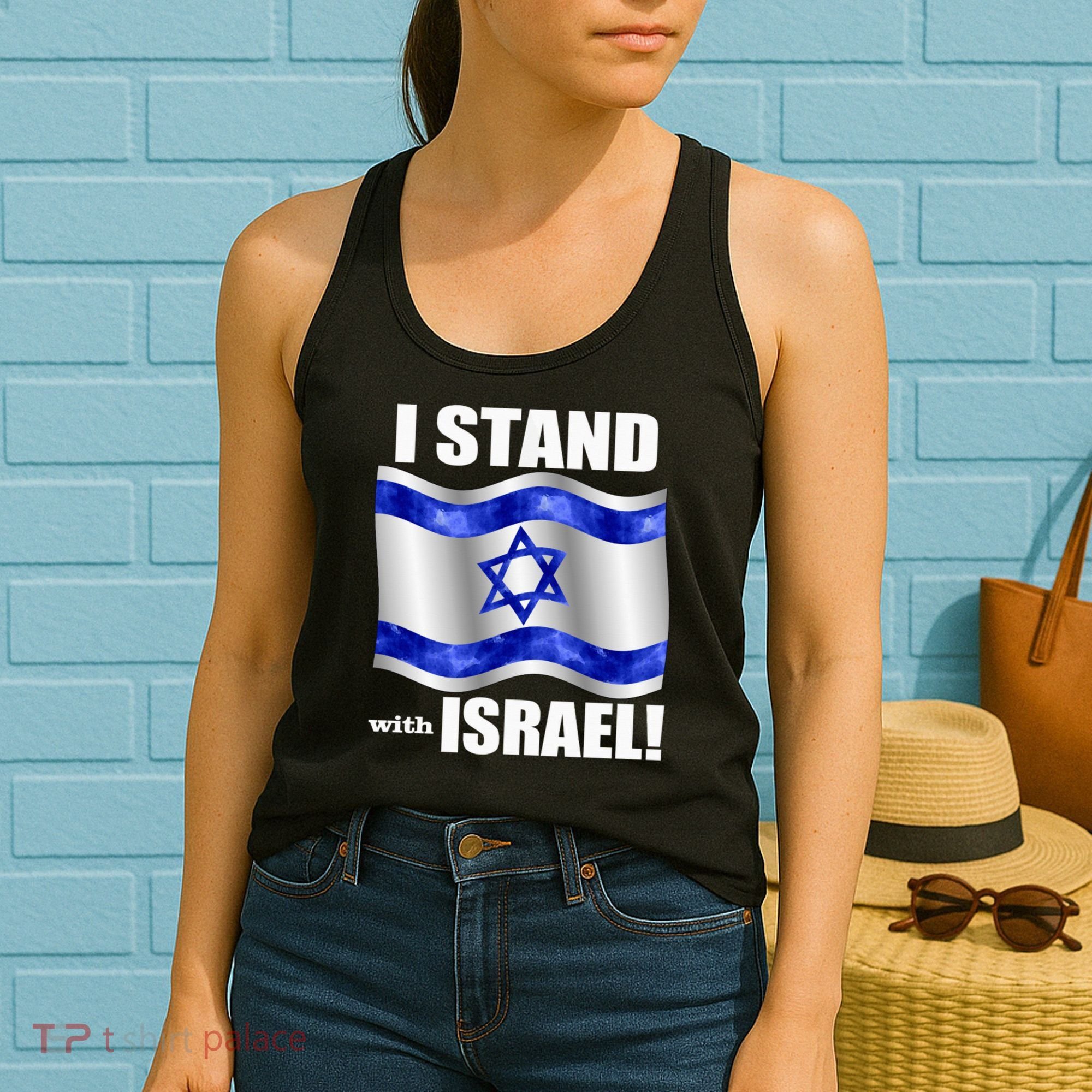 I Stand With Israel Support Israel Love Israeli Brotherhood Women's Tank Top