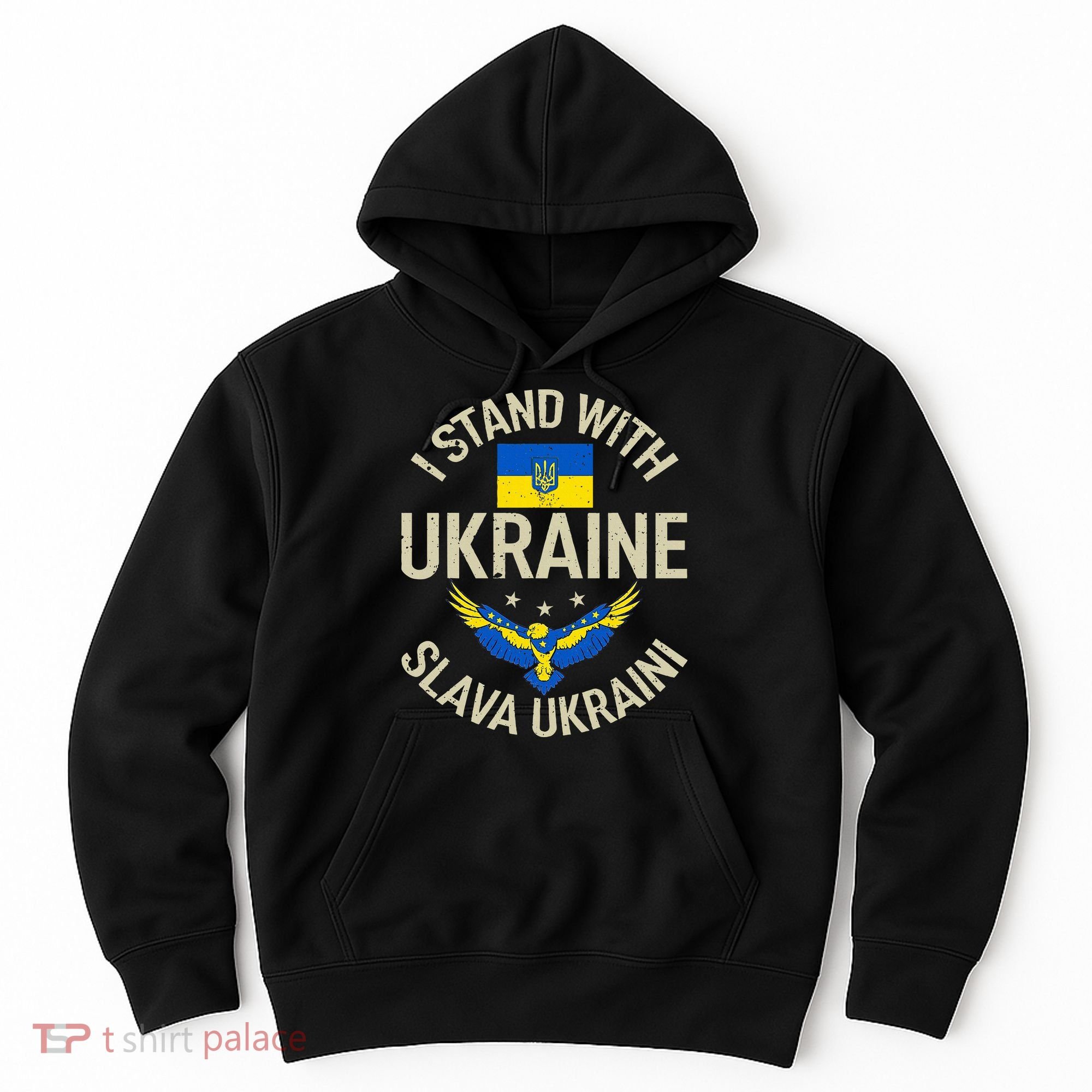 I Stand With Ukraine Slava Ukraini Glory To Ukraine Support Hoodie