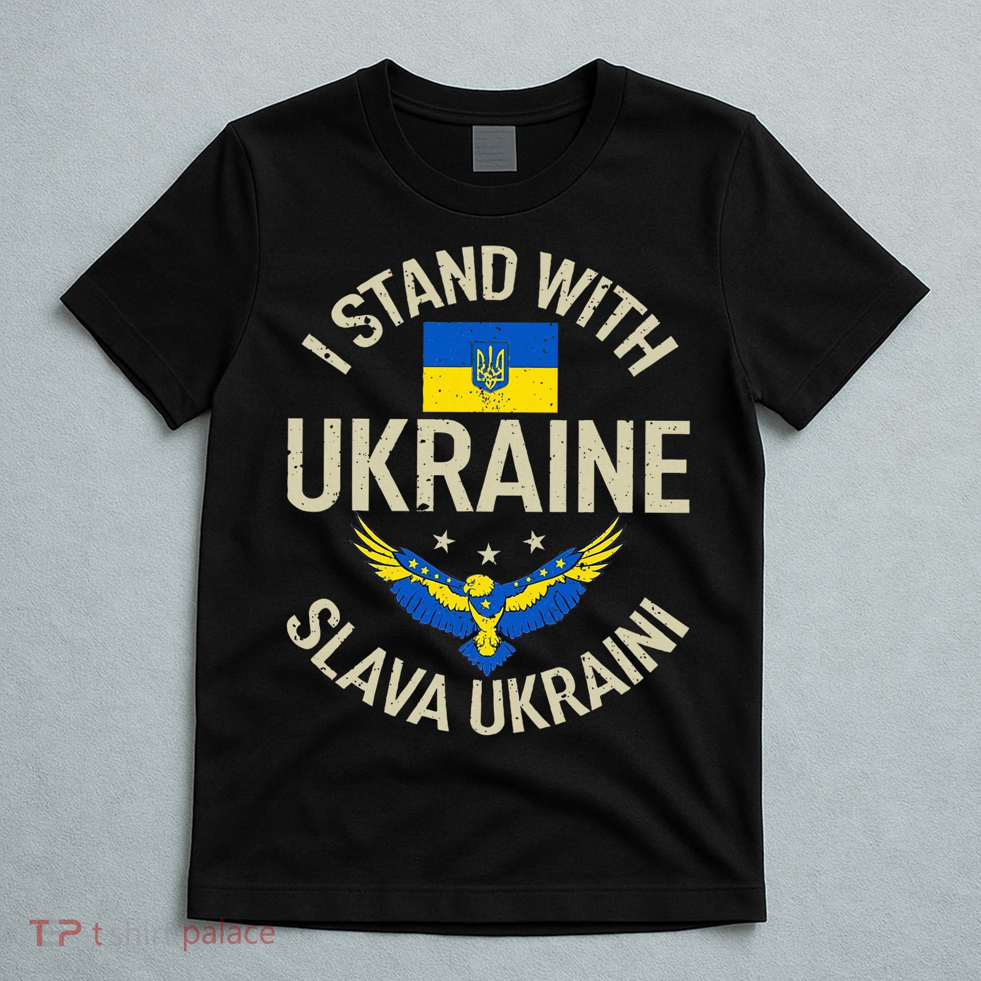 I Stand With Ukraine Slava Ukraini Glory To Ukraine Support T-Shirt