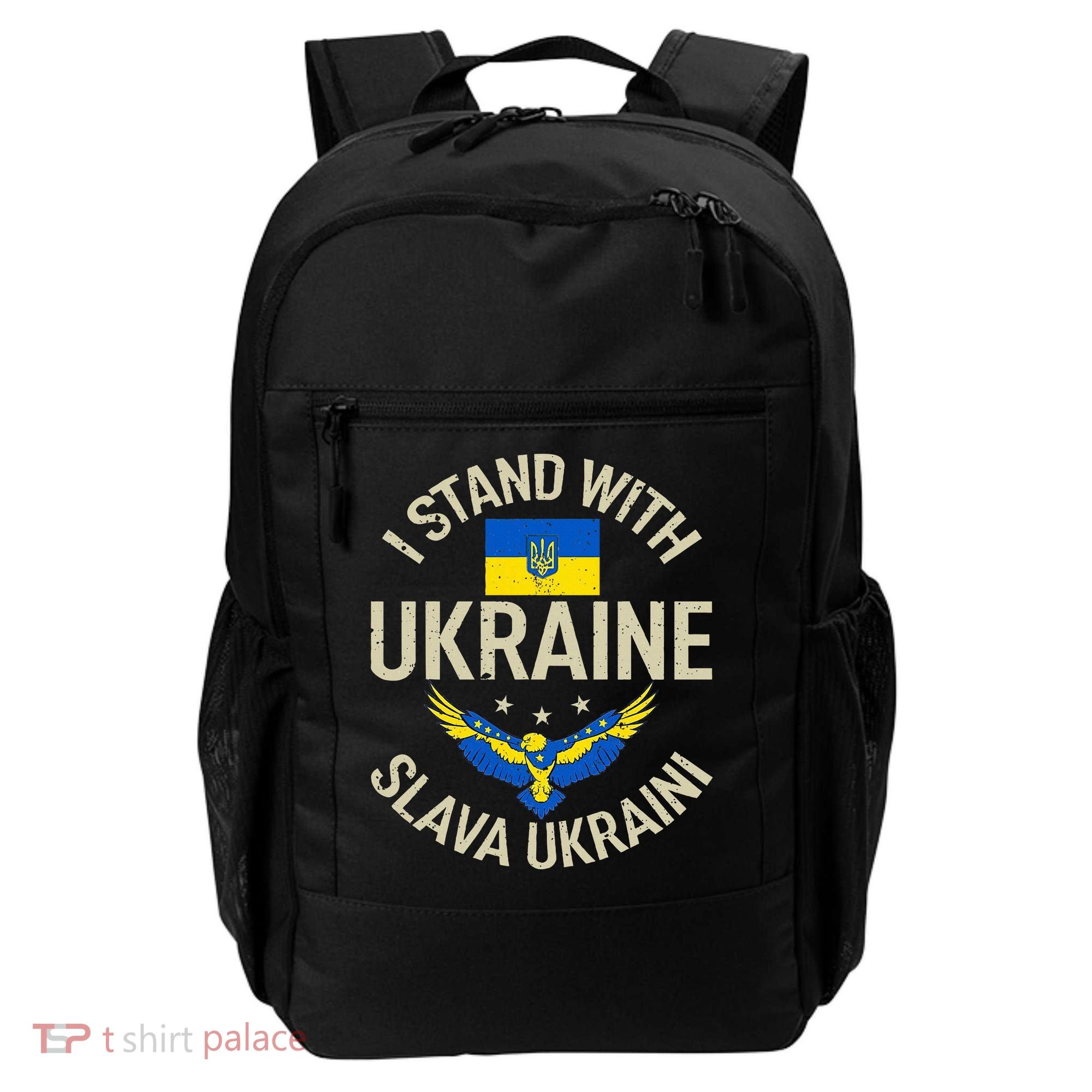 I Stand With Ukraine Slava Ukraini Glory To Ukraine Support Backpack