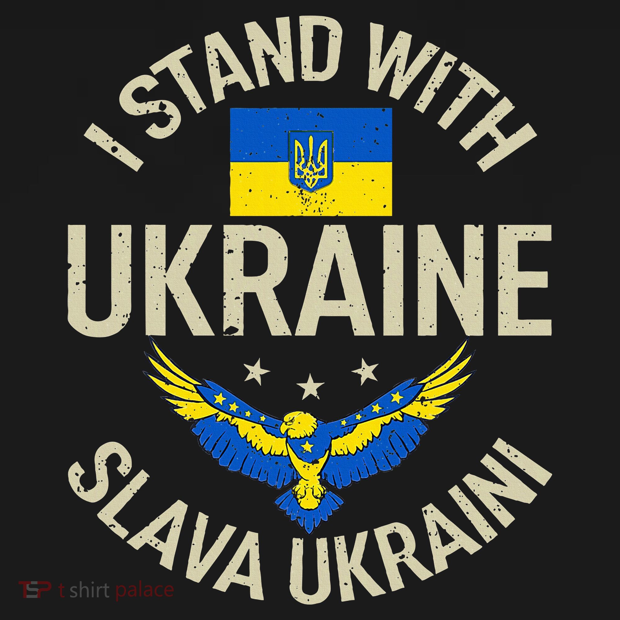 I Stand With Ukraine Slava Ukraini Glory To Ukraine Support Polo